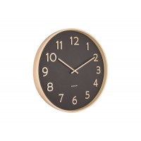 Drevené nástenné hodiny Karlsson KA5852, čierna 40cm